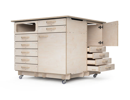 Modular cabinet 2x2 base frame DXF for workshop workbench