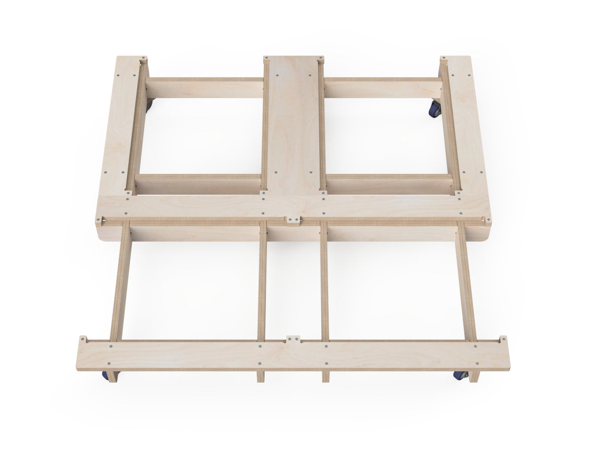 CNC router project mobile 2x2 workshop cabinet base