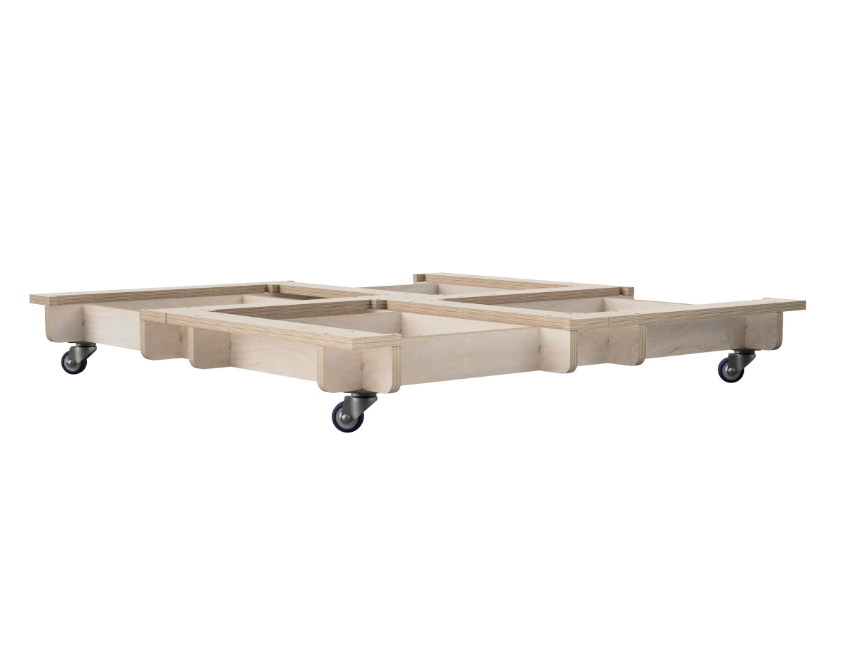 CNC plywood cabinet base for four module setup