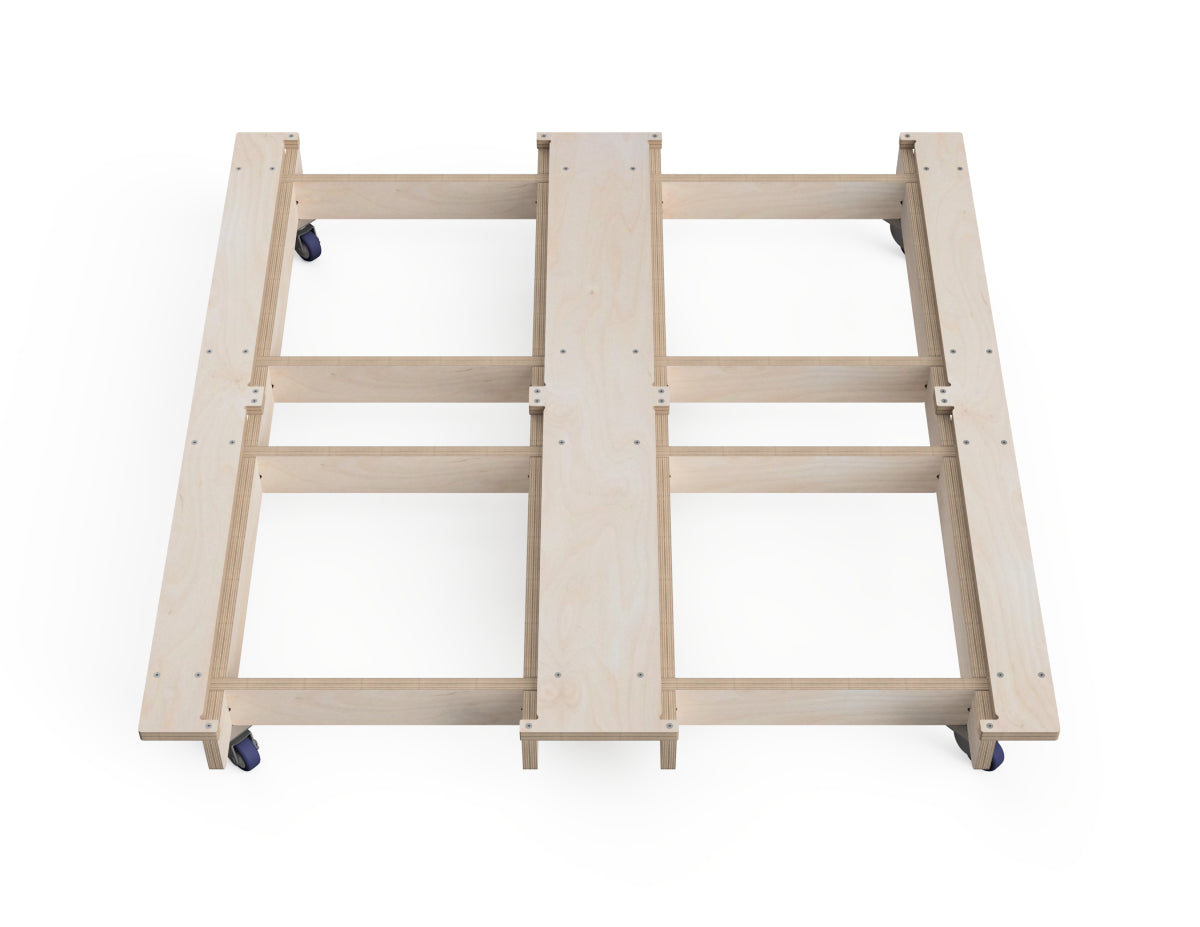 DIY mobile workbench cabinet base for CNC routers