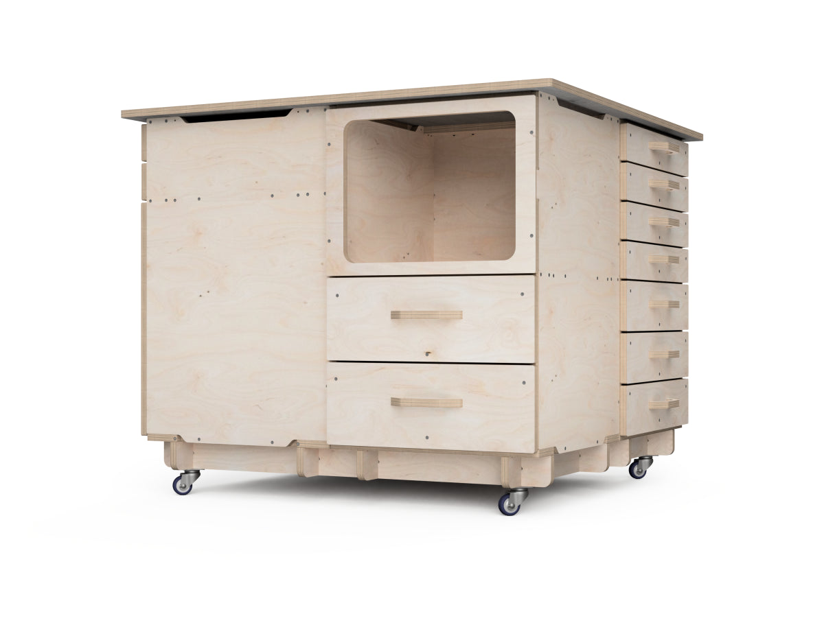Modular cabinet base frame DXF CNC workbench project