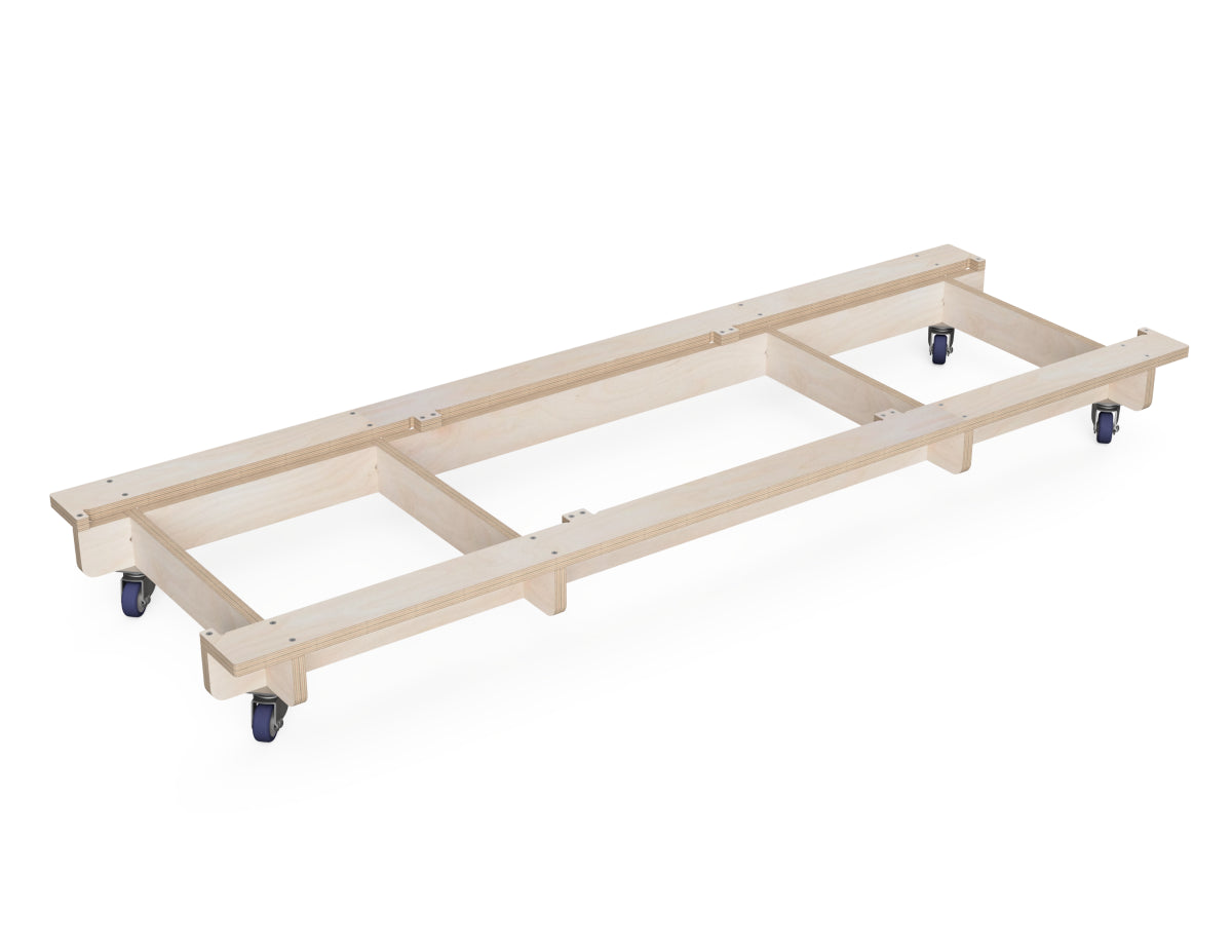 Mobile Modular Cabinet Base 1x3 DXF Files | CNC Rolling Cabinet Base ...