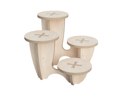 Plant Stand DXF file DXF file rendered from angled view for CNC cutting