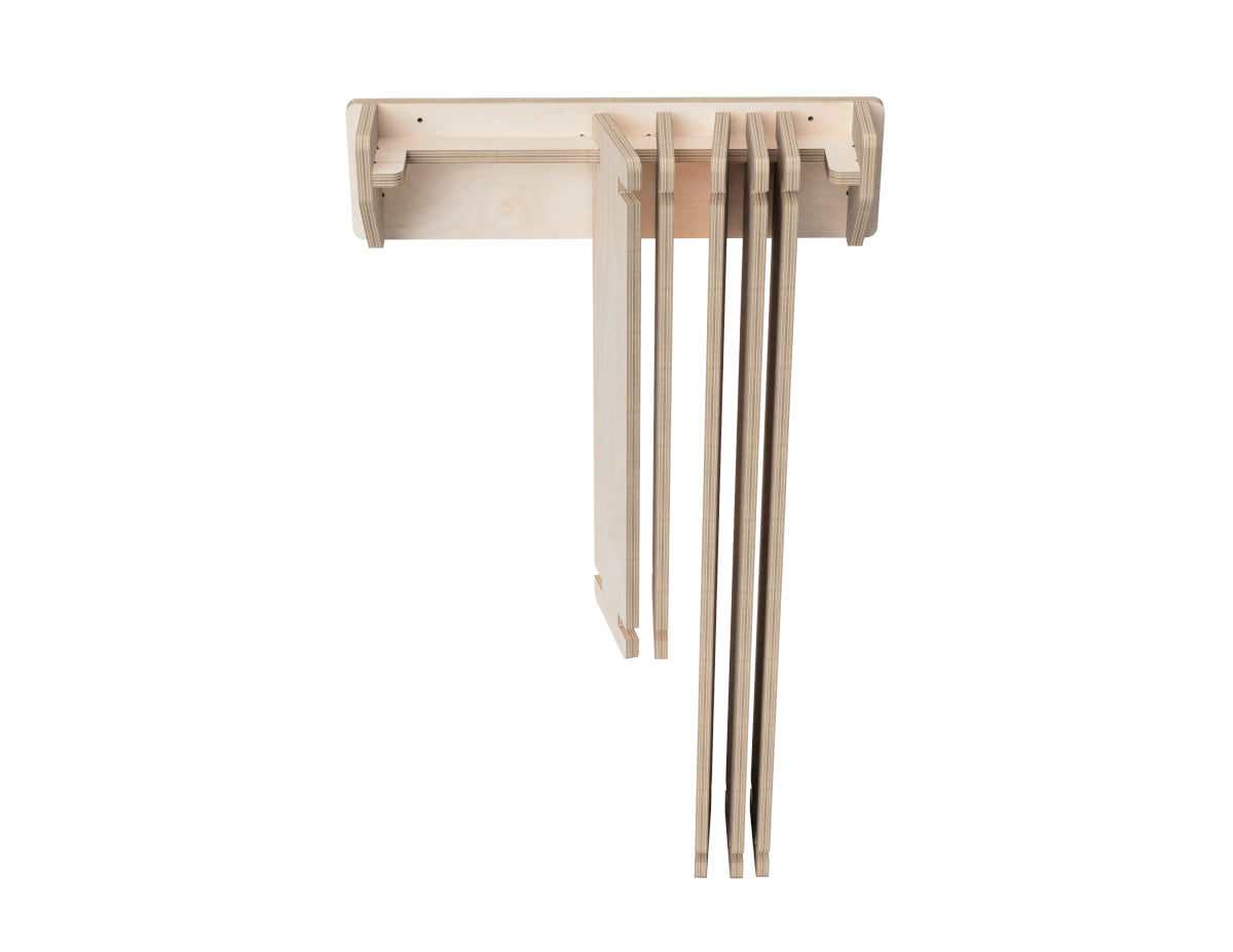 CNC cut interlocking wall panels for plywood storage tower