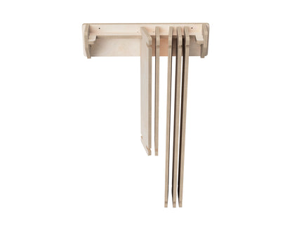 CNC cut interlocking wall panels for plywood storage tower