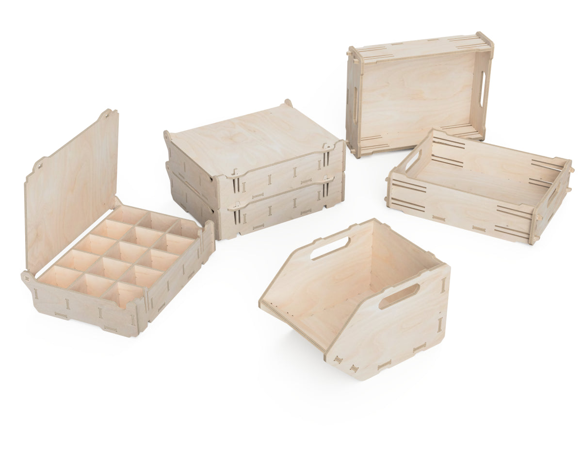 Dwf Box CNC Router DXF File Bundle – Stackable Storage Box Plans – Aribabox