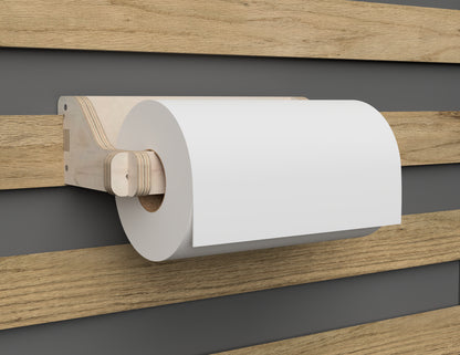 Paper Towel Holder - French Cleat Attachment - DXF file rendered from angled view for CNC cutting