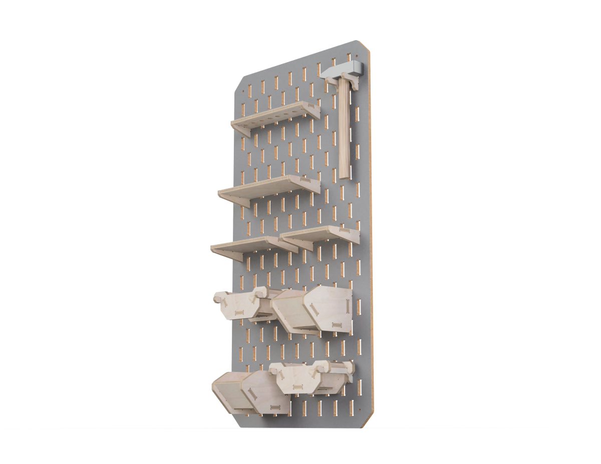 Pegboard DXF file CNC-ready design showing joints and assembly features