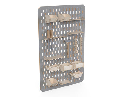 Rendered view of pegboard dxf file layout from DXF file