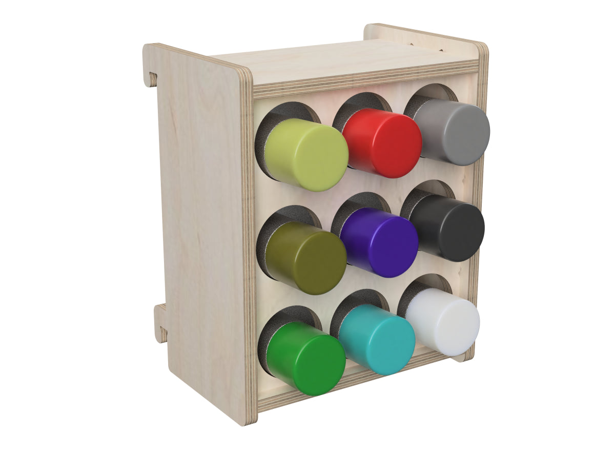 Detailed DXF drawing of pegboard wall for workshop for CNC router - French cleat spray paint storage stand