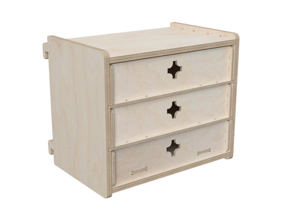 Rendered view of pegboard wall for workshop layout from DXF file - French cleat drawer cabinet attachment