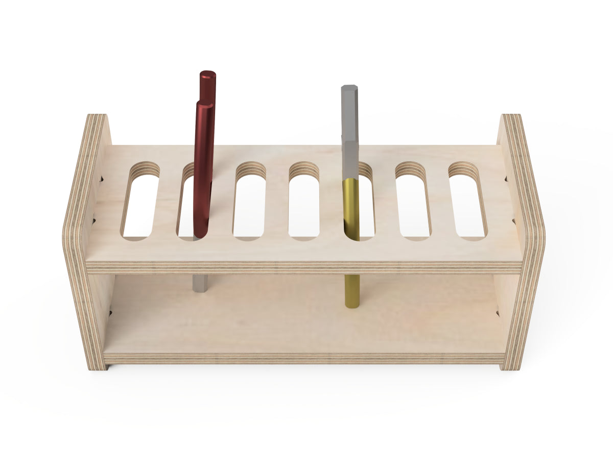 Plier Stand - French Cleat Attachment - CNC-ready design showing joints and assembly features