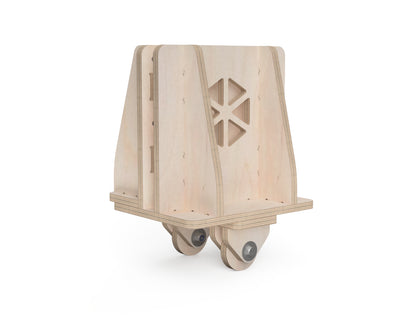 Adjustable platform for carrying 6 mm to 40 mm sheet materials.