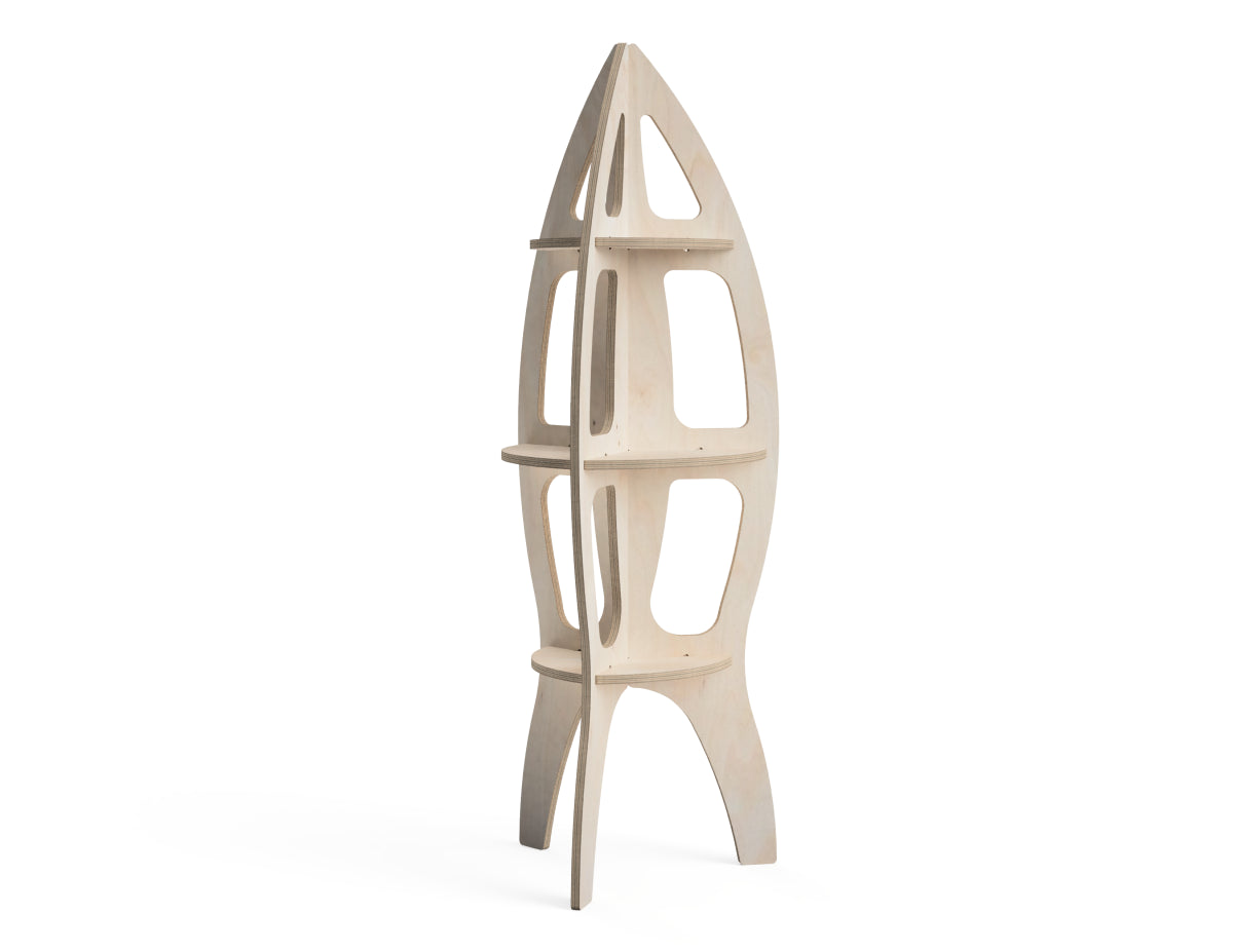 Detailed DXF drawing of rocket shelf dxf file for CNC router