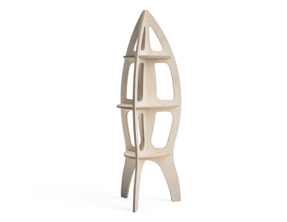 Detailed DXF drawing of rocket shelf dxf file for CNC router