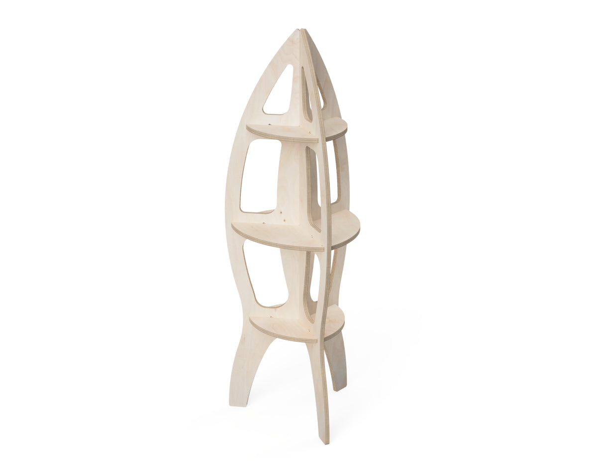 Rocket Shelf DXF file DXF file rendered from angled view for CNC cutting