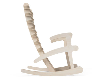 Rocking Chair - Japan DXF file rendered from angled view for CNC cutting