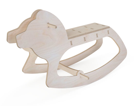 Rocking Horse (Lion) DXF file CNC DXF file design overview