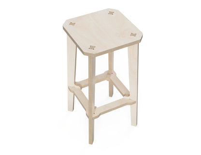 Detailed DXF drawing of simple bar stool dxf file for CNC router