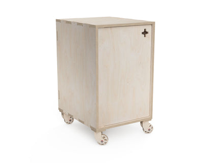 Simple Cabinet For Workshop DXF file rendered from angled view for CNC cutting