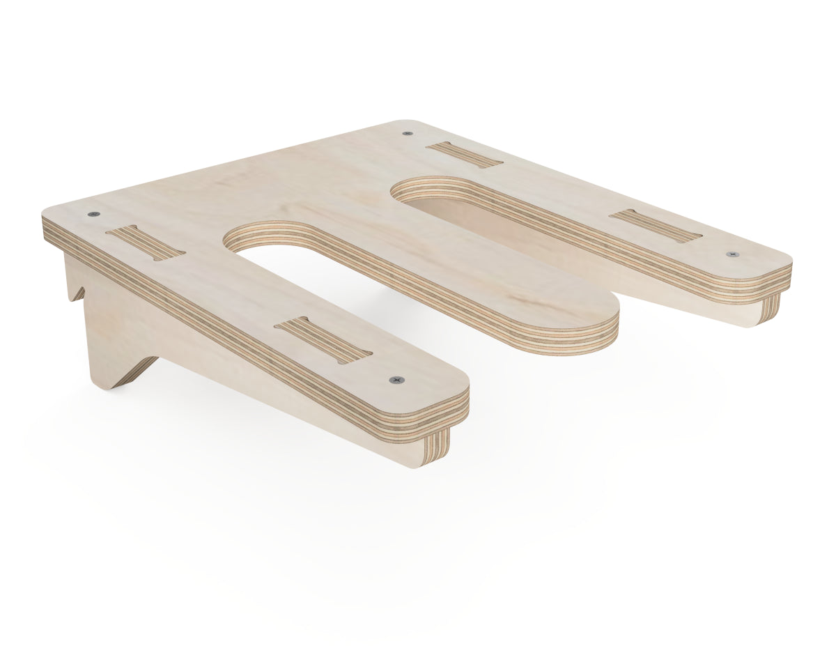 Simple Drill Station (Double) - French Cleat Attachment - CNC DXF file design overview