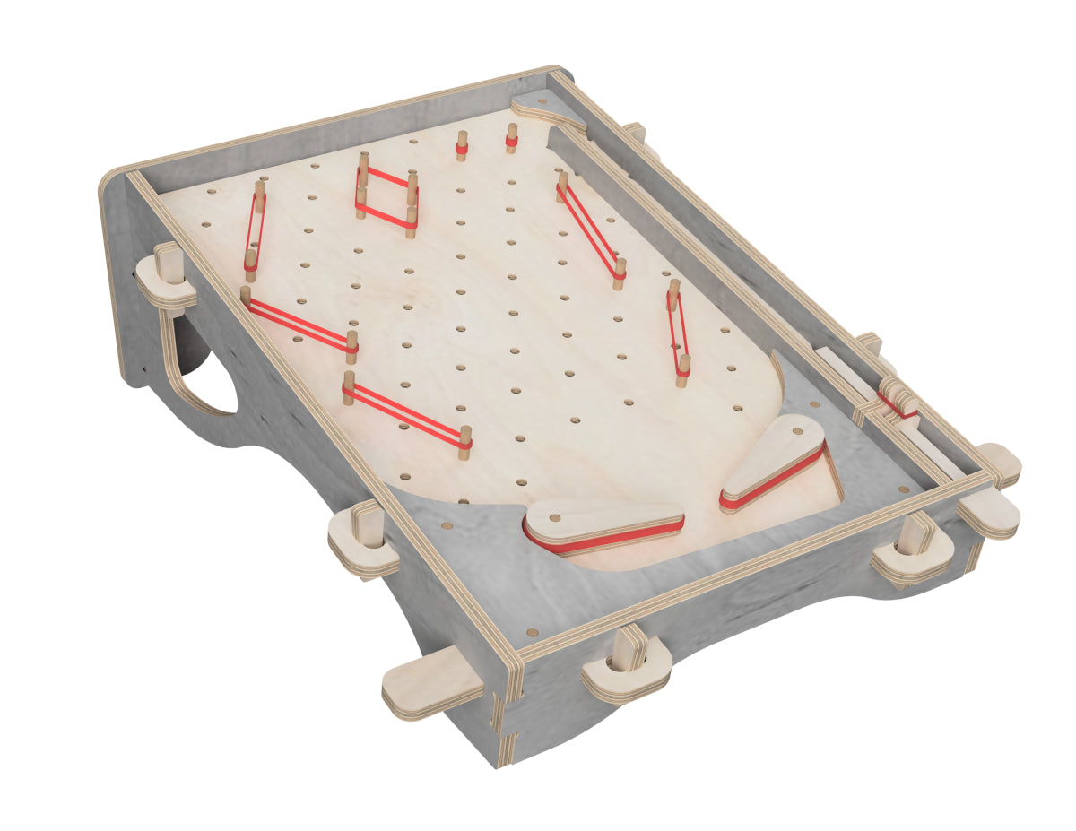 Simple Pinball Table CNC DXF file design overview