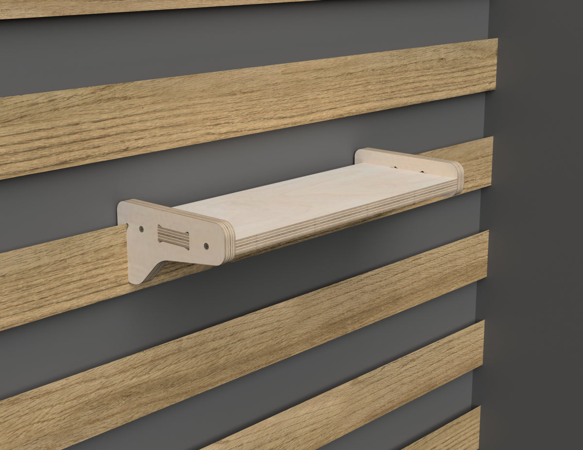 Simple Shelves - French Cleat Attachment - DXF file rendered from angled view for CNC cutting