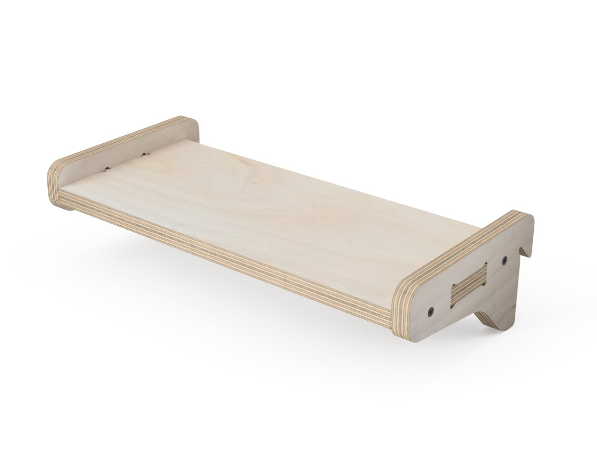 Rendered view of simple shelves - french cleat attachment - layout from DXF file