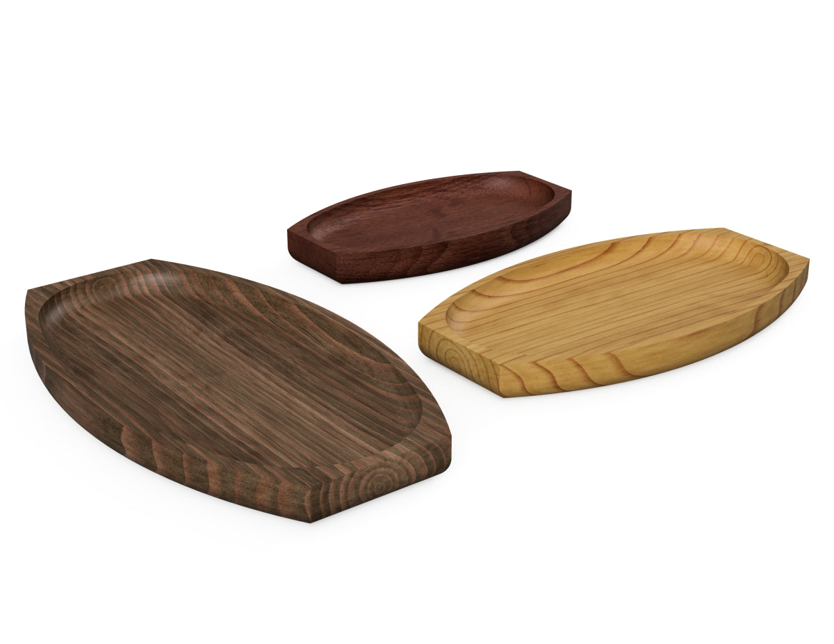 Detailed DXF drawing of simple snack trays for CNC router