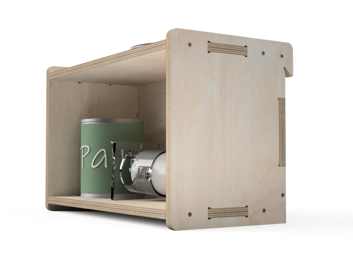 Detailed DXF drawing of single cube shelf - french cleat attachment - for CNC router