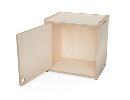 Single Door Cabinet - French Cleat Attachment - CNC-ready design showing joints and assembly features