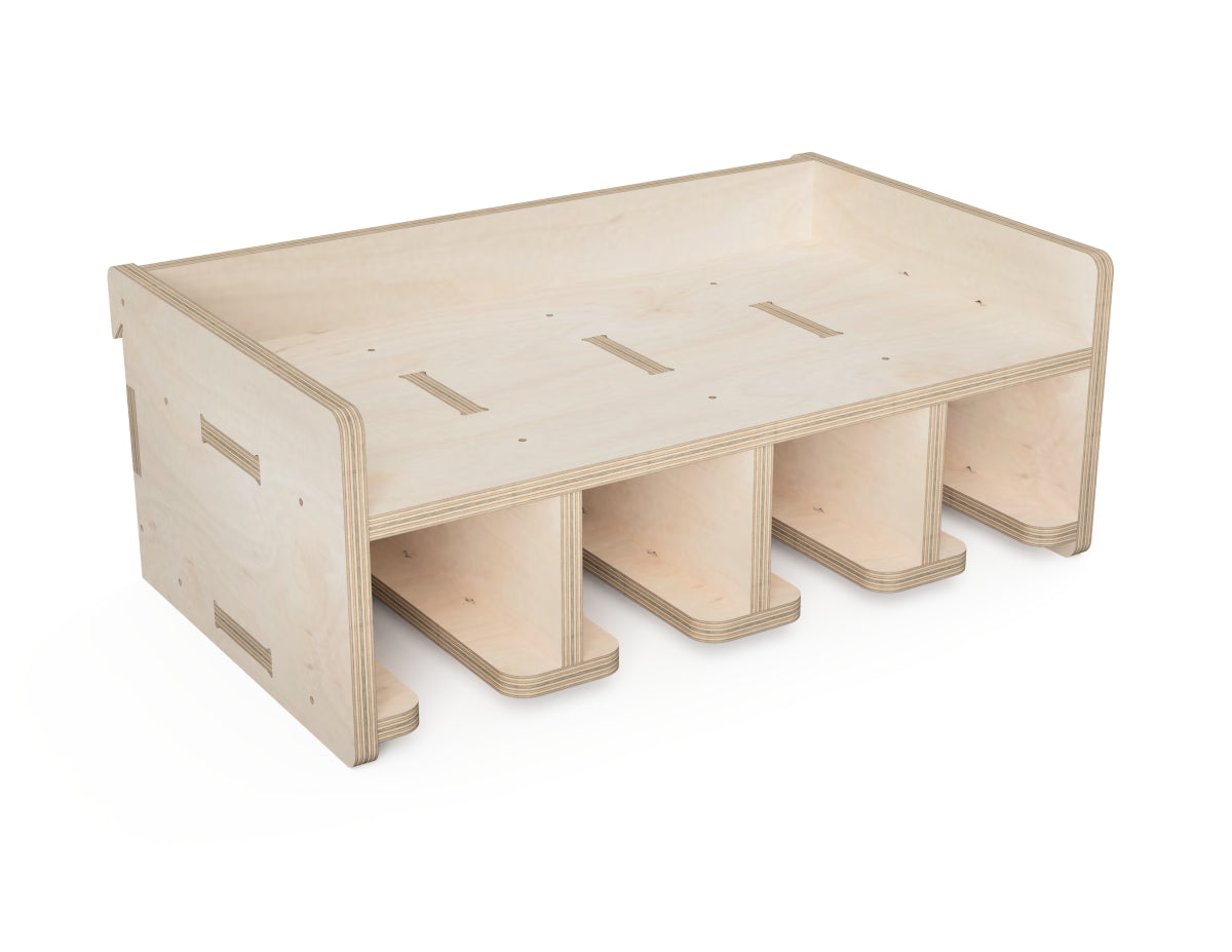 Single Shelf Drill Stands - French Cleat Attachment - CNC DXF file design overview