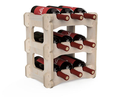 Stackable Wine Rack DXF file CNC-ready design showing joints and assembly features