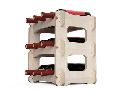 Stackable Wine Rack DXF file CNC DXF file design overview