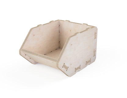 Small storage box Free DXF file DXF file rendered from angled view for CNC cutting