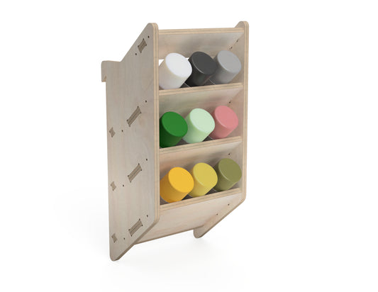Spray Paint Display - French Cleat Attachment - CNC DXF file design overview
