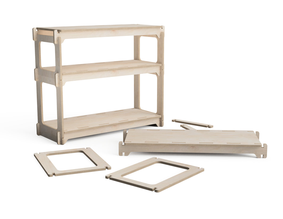 Stackable Storage Shelf CNC DXF file design overview