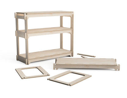 Stackable Storage Shelf CNC DXF file design overview