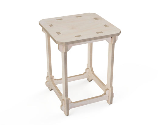 Stool DXF file CNC DXF file design overview