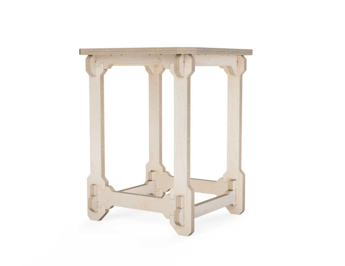 Detailed DXF drawing of stool dxf file for CNC router