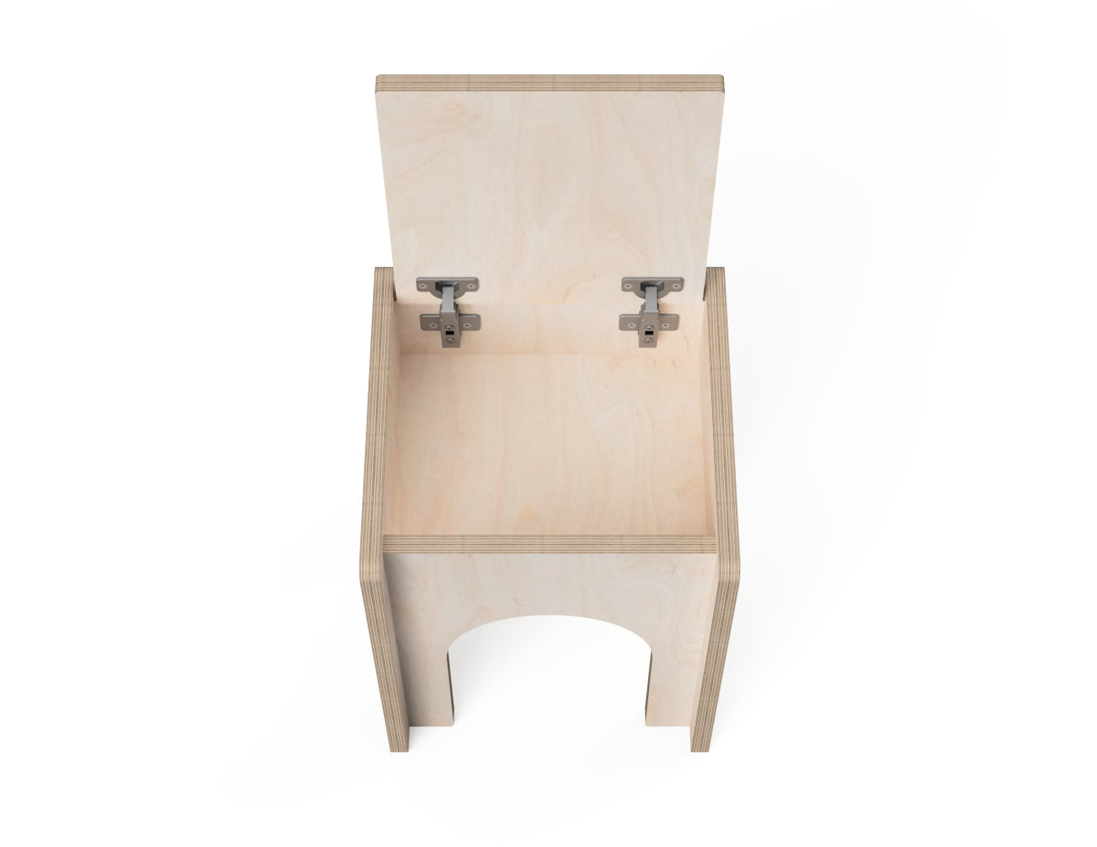 Storage stool furniture made using DXF CNC files