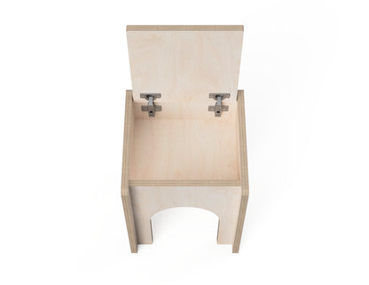 Storage stool furniture made using DXF CNC files