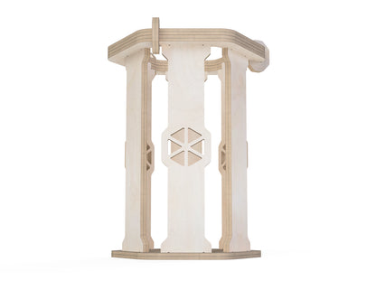 Trash can DXF file DXF file rendered from angled view for CNC cutting