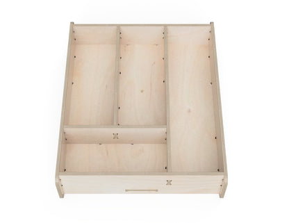 Utensil Tray Free DXF file rendered from angled view for CNC cutting