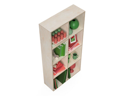 Wall Shelf - 4 x 2 Cubes CNC-ready design showing joints and assembly features