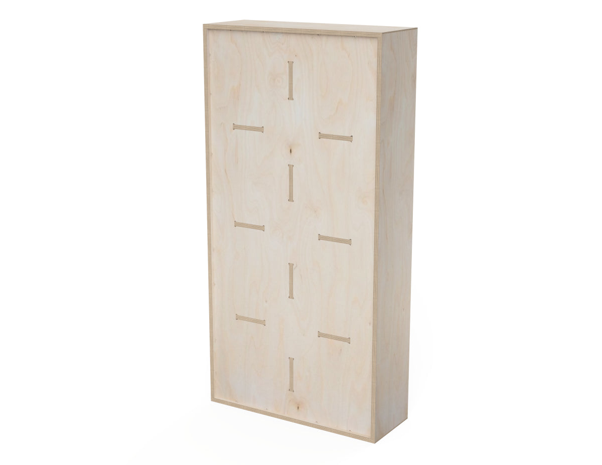 Rendered view of wall shelf - 4 x 2 cubes layout from DXF file