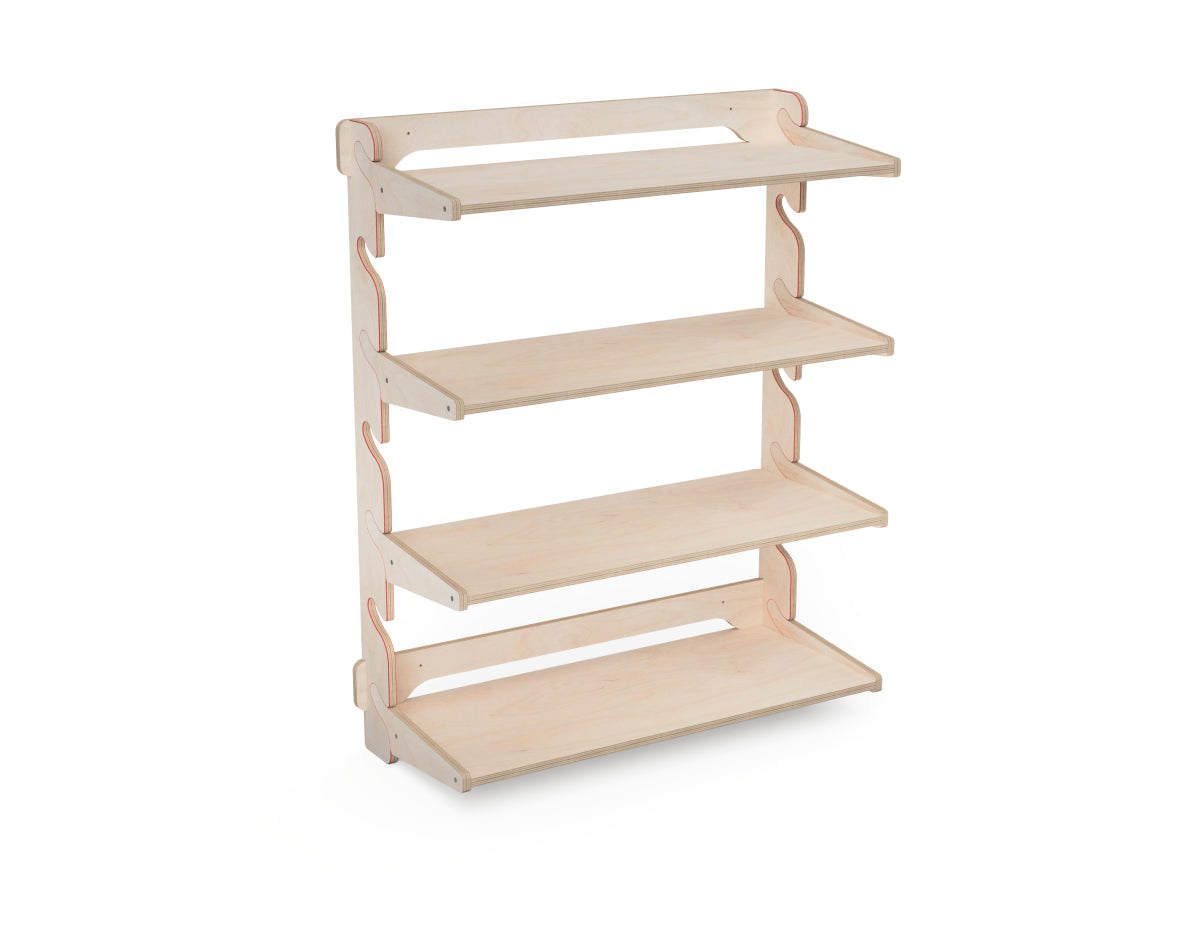 DIY CNC plywood wall shelf with interlocking joints