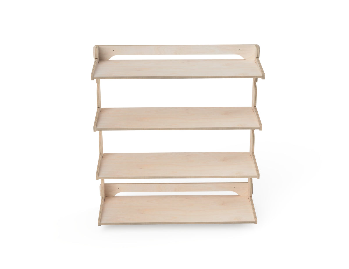 Minimalist plywood storage shelf for home or workshop