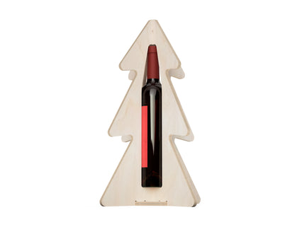 Wine Bottle Holder - Christmas Tree CNC-ready design showing joints and assembly features