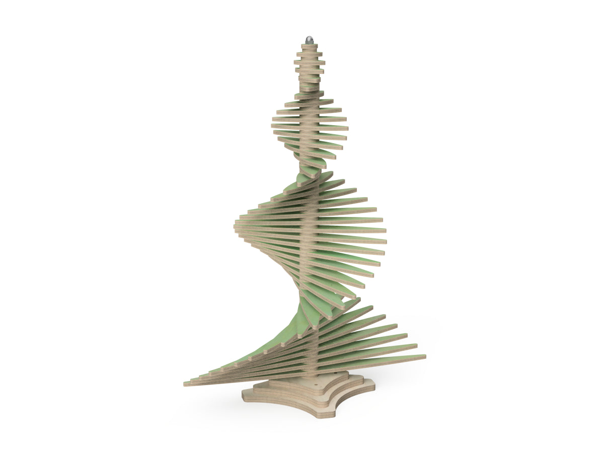 Detailed DXF drawing of wooden christmas tree for CNC router
